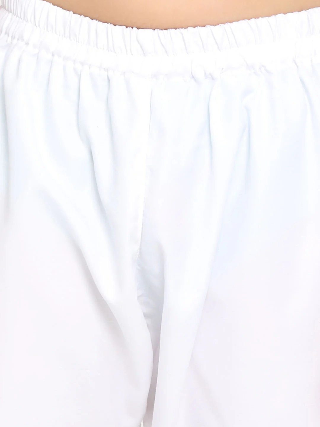 Girl's' Pink And White Kurta, Sharara And Dupatta Set - Image 5
